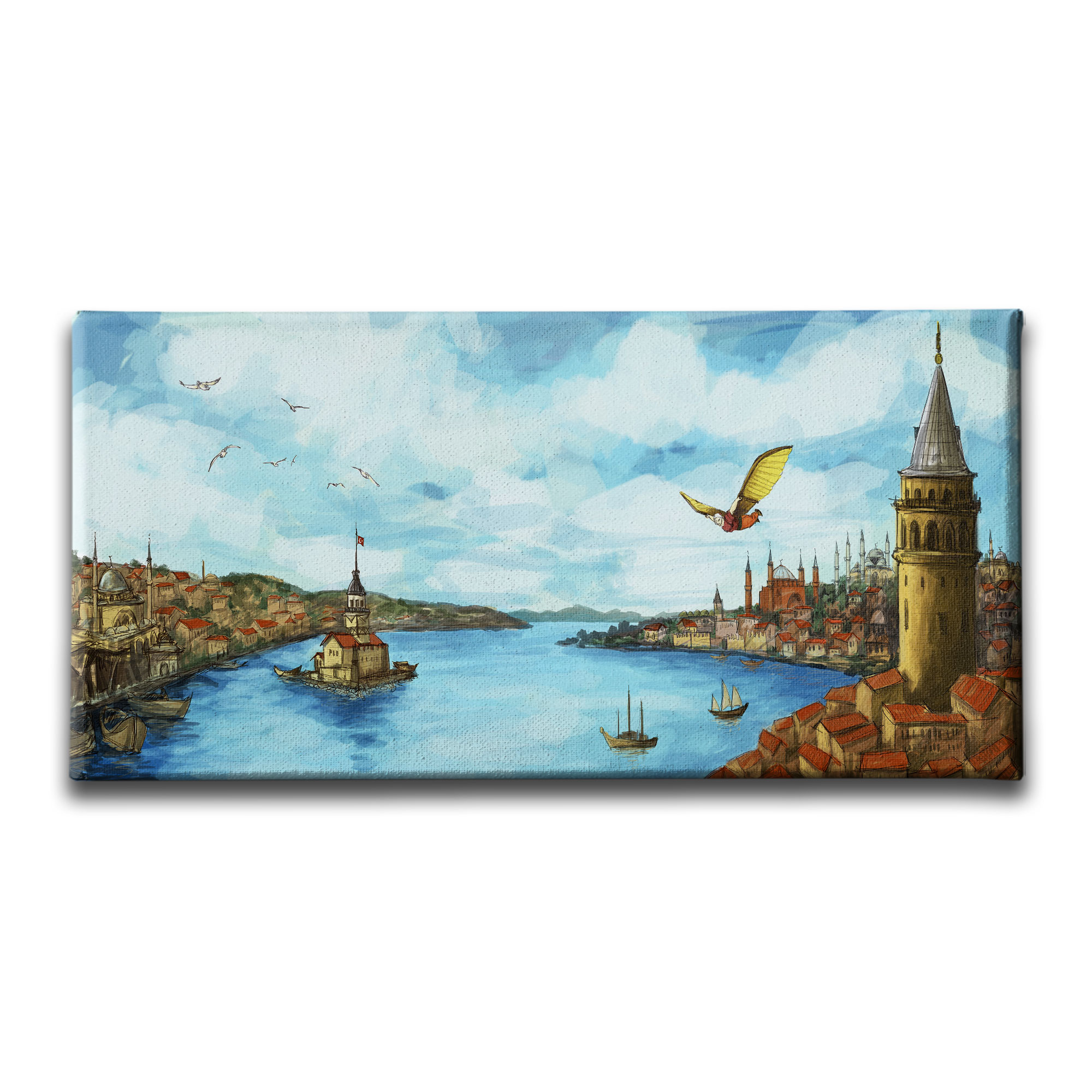 İstanbul Panoramik Kanvas Tablo