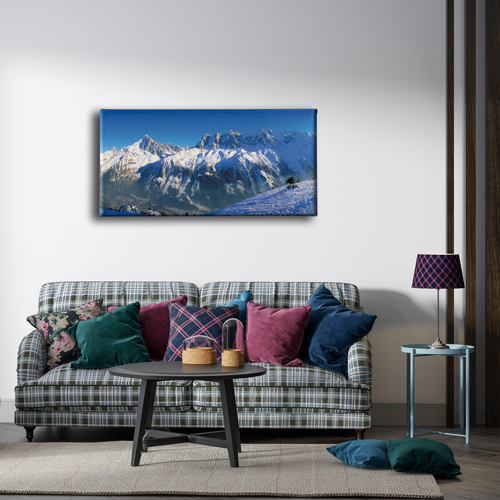 Kış Manzara Panoramik Kanvas Tablo