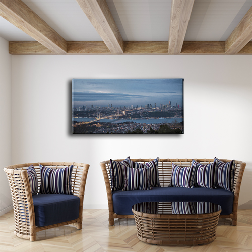 İstanbul Panoramik Kanvas Tablo