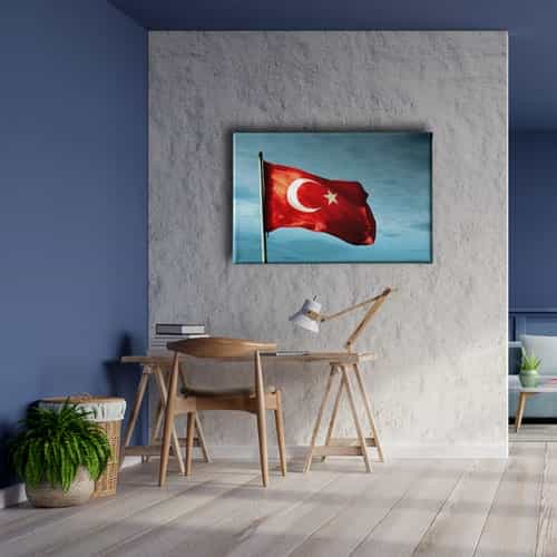 Türk Bayrağı Kanvas Tablo