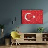 Taş Döşeme Türk Bayrağı Kanvas Tablo