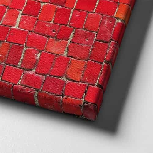 Taş Döşeme Türk Bayrağı Kanvas Tablo