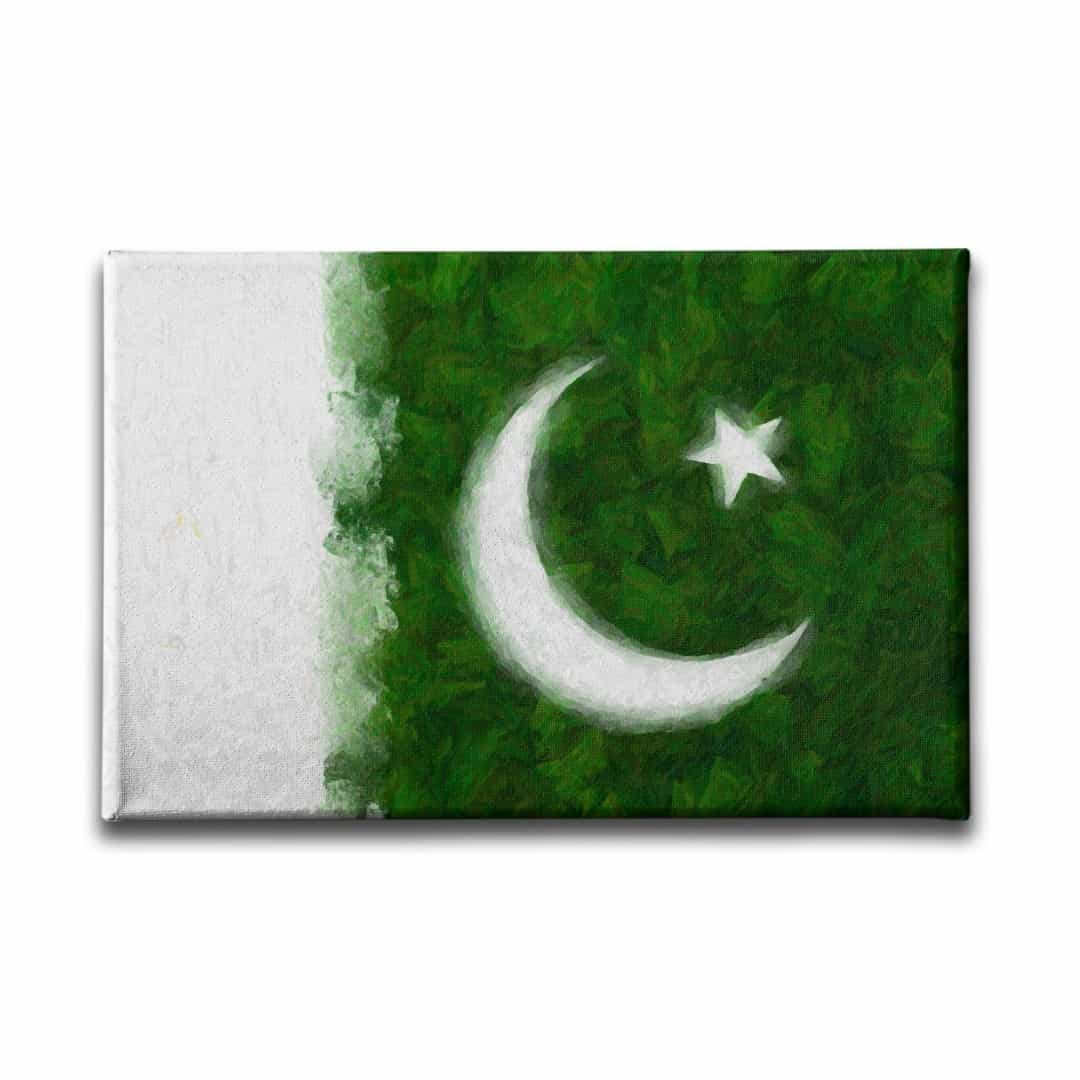 Pakistan Bayrağı Kanvas Tablo
