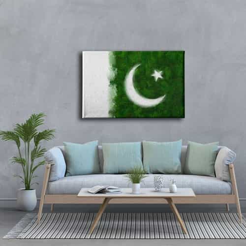 Pakistan Bayrağı Kanvas Tablo