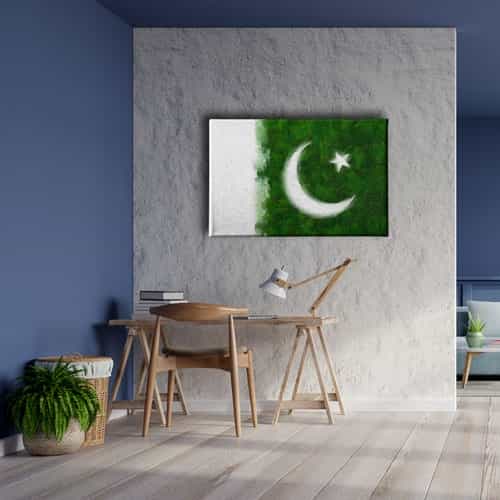 Pakistan Bayrağı Kanvas Tablo