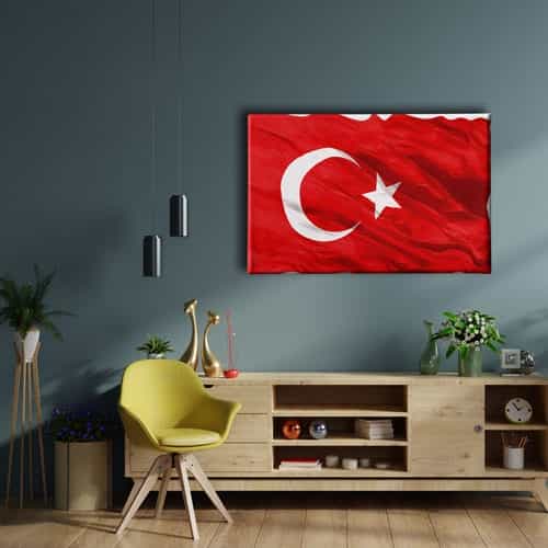 Türk Bayrağı Kanvas Tablo