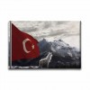 Bozkurtlu Türk Bayrağı Kanvas Tablo Bozkurtlu Türk Bayrağı Kanvas Tablo