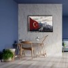 Bozkurtlu Türk Bayrağı Kanvas Tablo Bozkurtlu Türk Bayrağı Kanvas Tablo