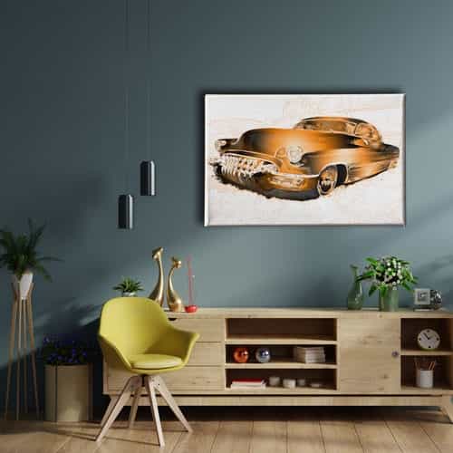 Klasik Araba Canvas Tablo