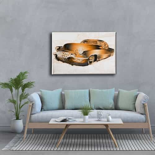 Klasik Araba Canvas Tablo