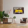 Klasik Sarı Araba Canvas Tablo