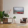 Klasik Kırmızı Araba Canvas Tablo