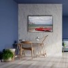 Klasik Kırmızı Araba Canvas Tablo