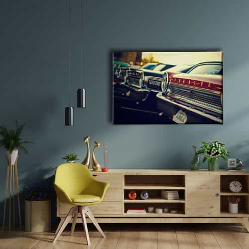 Klasik Arabalar Canvas Tablo