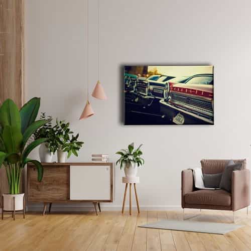 Klasik Arabalar Canvas Tablo