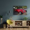 Klasik Kırmızı Araba Canvas Tablo