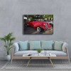 Klasik Kırmızı Araba Canvas Tablo
