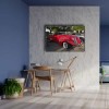 Klasik Kırmızı Araba Canvas Tablo
