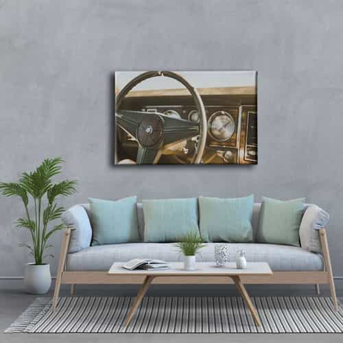 Klasik Araç İçi Canvas Tablo