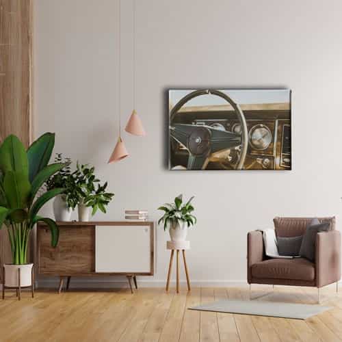 Klasik Araç İçi Canvas Tablo