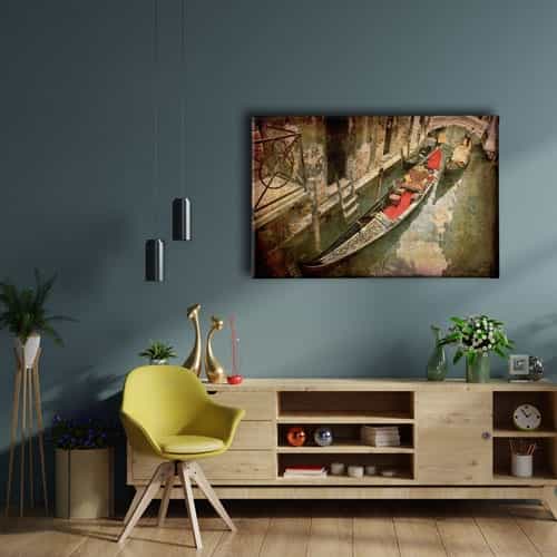 Venedik Kayık Canvas Tablo