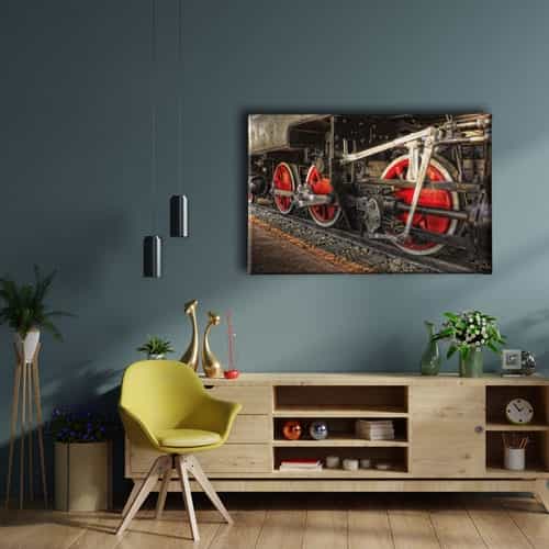 Tren Tekeri Canvas Tablo