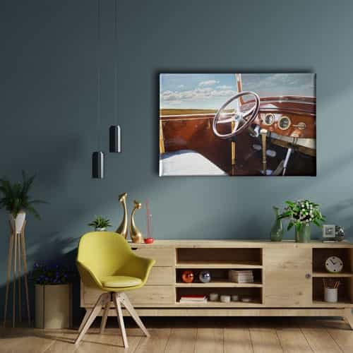 Klasik Araç İçi Canvas Tablo