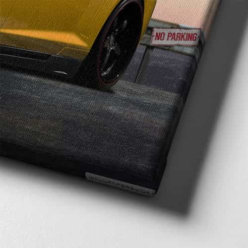 Sarı Chevrolet Araba Canvas Tablo