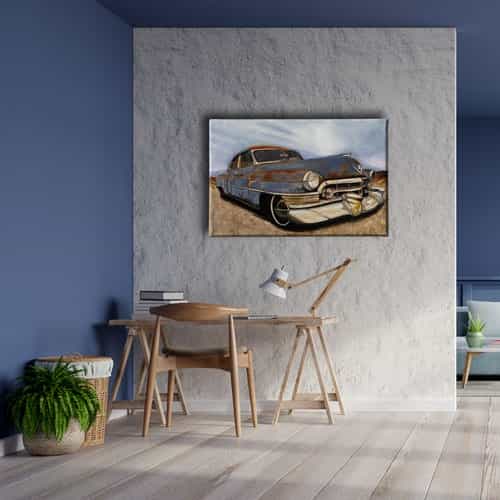 Klasik Araba Canvas Tablo