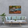 Klasik Mavi Araba Canvas Tablo