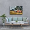 Klasik Kırmızı Chevrolet Kamyonet Canvas Tablo