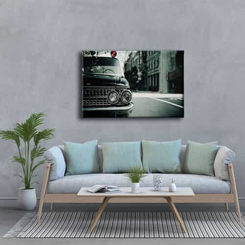 Klasik Siyah Araba Canvas Tablo
