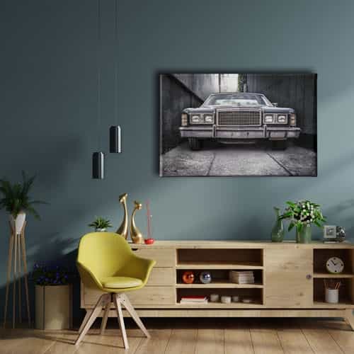 Klasik Ford Araba Canvas Tablo