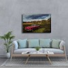 Klasik Kırmızı Araba Canvas Tablo