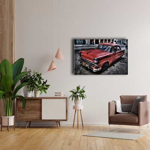Klasik Kırmızı Canvas Tablo