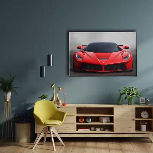 Kırmızı Ferrari Canvas Tablo