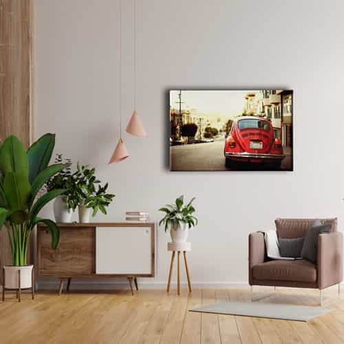 Kırmızı Vosvos Canvas Tablo