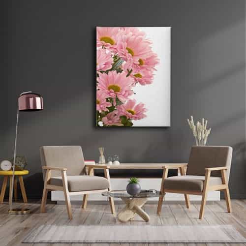 Pembe Papatyalı Tablo