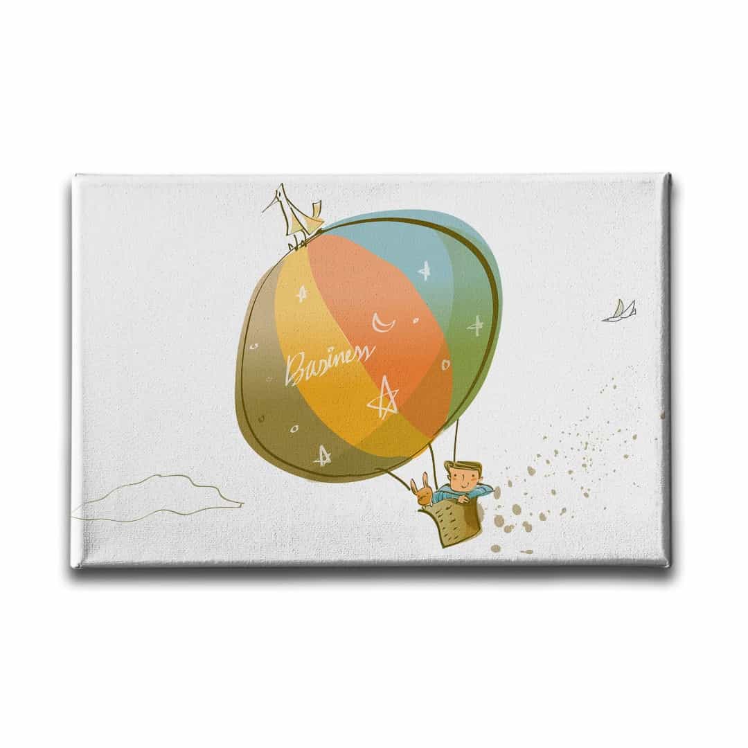 Uçan Balonlu Çocuk Kanvas Tablo Uçan Balonlu Çocuk Kanvas Tablo