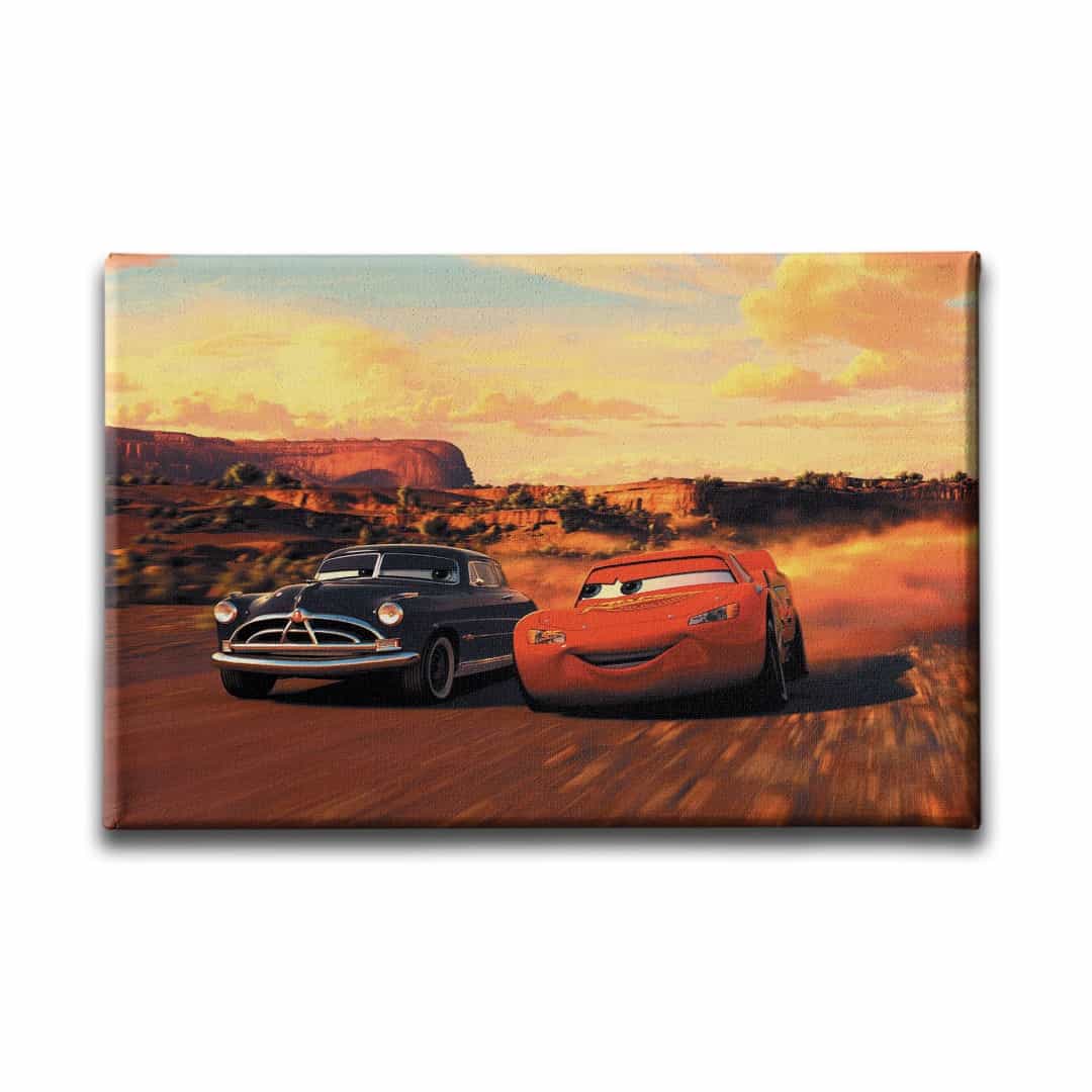 Şimşek McQueen-Doc Hudson Kanvas Tablo