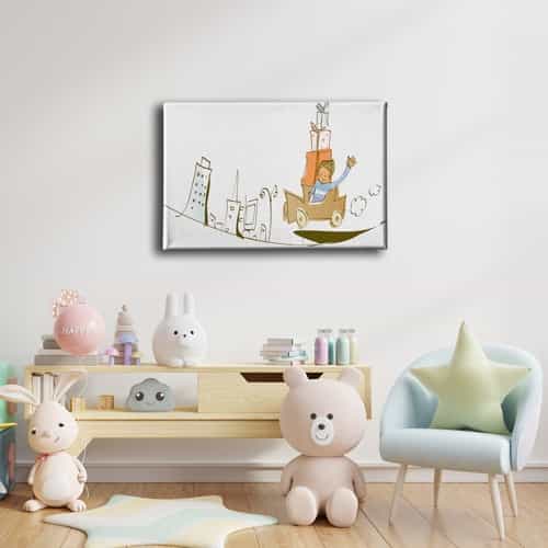 Hediyeli Çocuk Kanvas Tablo Hediyeli Çocuk Kanvas Tablo