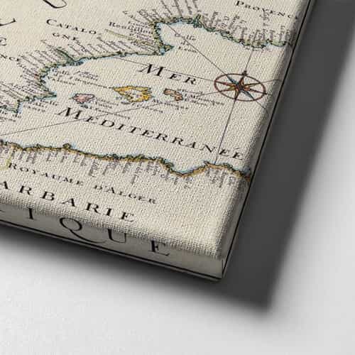 Eski Atlantik Haritası Canvas Tablo