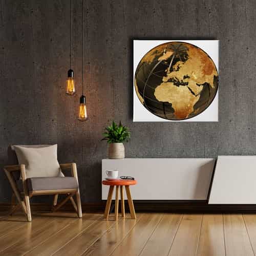 Yer Küre Canvas Tablo