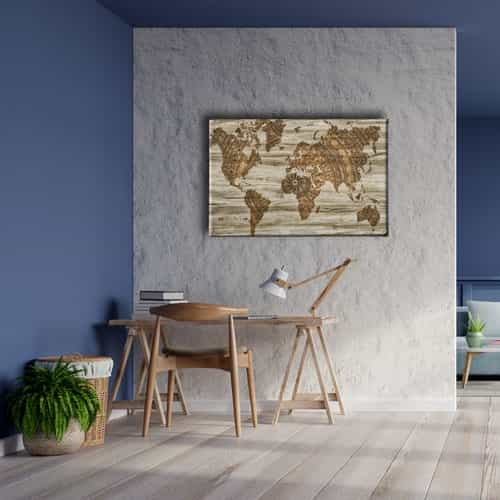 Eski Harita Canvas Tablo