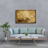 Eski Dünya Haritası Canvas Tablo