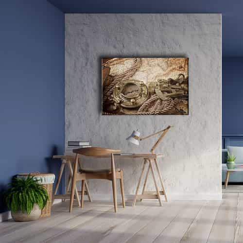 Nostaljilk Harita Canvas Tablo