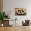 Eski Pusula Ve Harita Canvas Tablo
