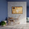 Nostaljilk Harita Ve Pusula Canvas Tablo