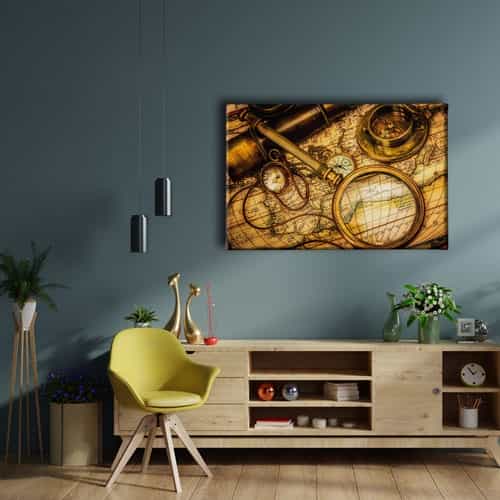 Tarihteki Haritalar Canvas Tablo