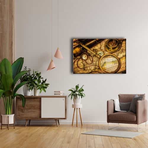 Tarihteki Haritalar Canvas Tablo